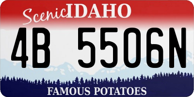 ID license plate 4B5506N