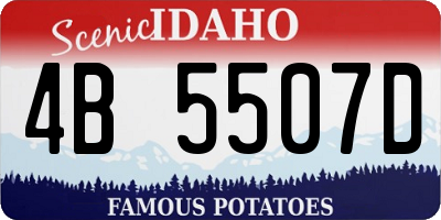 ID license plate 4B5507D