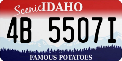 ID license plate 4B5507I