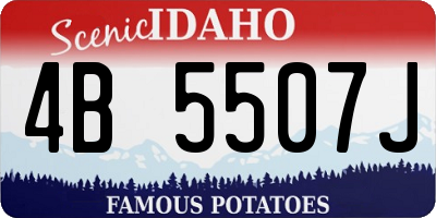ID license plate 4B5507J