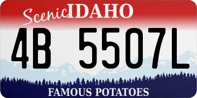 ID license plate 4B5507L
