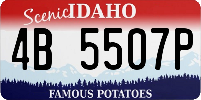 ID license plate 4B5507P
