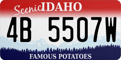 ID license plate 4B5507W