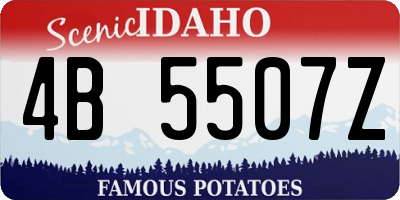 ID license plate 4B5507Z