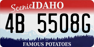 ID license plate 4B5508G