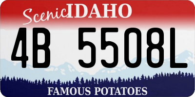 ID license plate 4B5508L