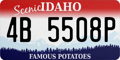 ID license plate 4B5508P