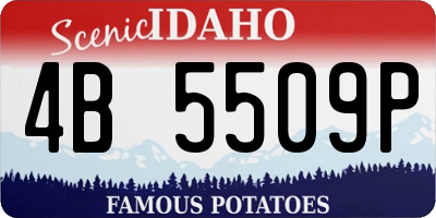 ID license plate 4B5509P
