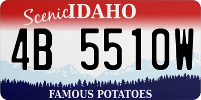 ID license plate 4B5510W
