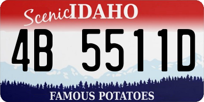 ID license plate 4B5511D