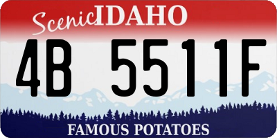 ID license plate 4B5511F