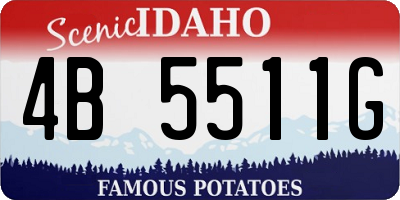 ID license plate 4B5511G