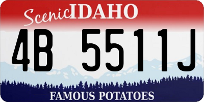 ID license plate 4B5511J