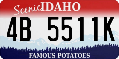 ID license plate 4B5511K