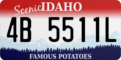 ID license plate 4B5511L