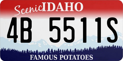 ID license plate 4B5511S