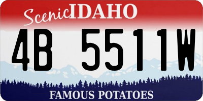 ID license plate 4B5511W