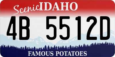 ID license plate 4B5512D