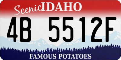 ID license plate 4B5512F
