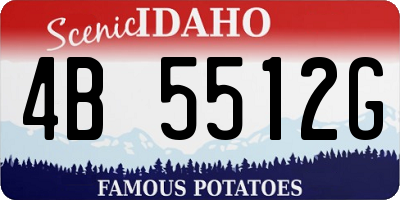ID license plate 4B5512G