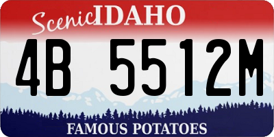 ID license plate 4B5512M