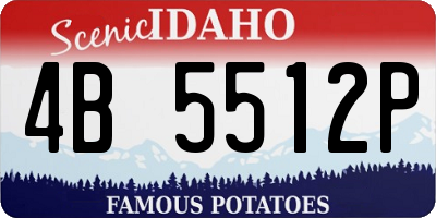 ID license plate 4B5512P