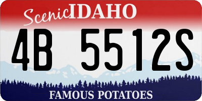 ID license plate 4B5512S