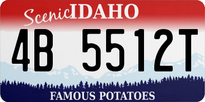 ID license plate 4B5512T