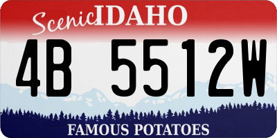 ID license plate 4B5512W