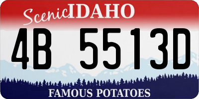 ID license plate 4B5513D