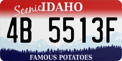 ID license plate 4B5513F