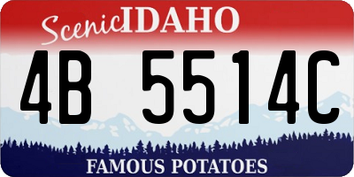 ID license plate 4B5514C