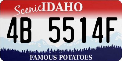 ID license plate 4B5514F