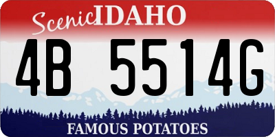 ID license plate 4B5514G