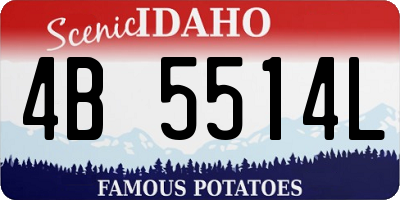 ID license plate 4B5514L