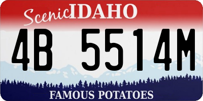 ID license plate 4B5514M