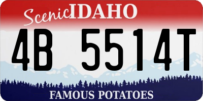 ID license plate 4B5514T