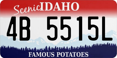 ID license plate 4B5515L