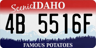 ID license plate 4B5516F