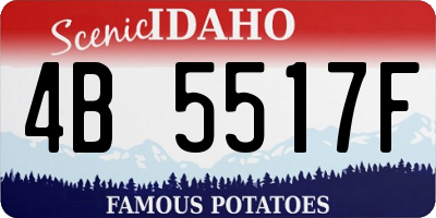 ID license plate 4B5517F