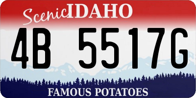 ID license plate 4B5517G