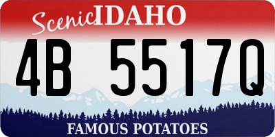 ID license plate 4B5517Q