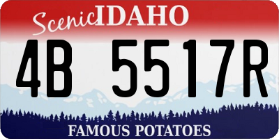 ID license plate 4B5517R