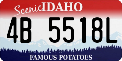 ID license plate 4B5518L