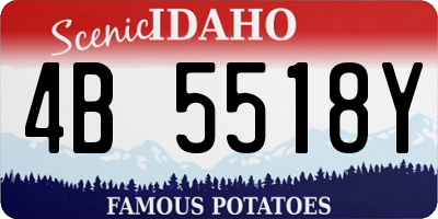 ID license plate 4B5518Y