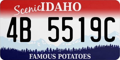 ID license plate 4B5519C