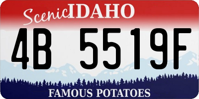 ID license plate 4B5519F