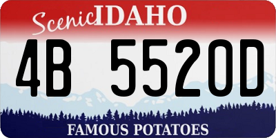 ID license plate 4B5520D