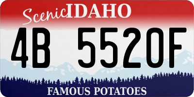 ID license plate 4B5520F