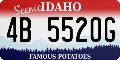 ID license plate 4B5520G